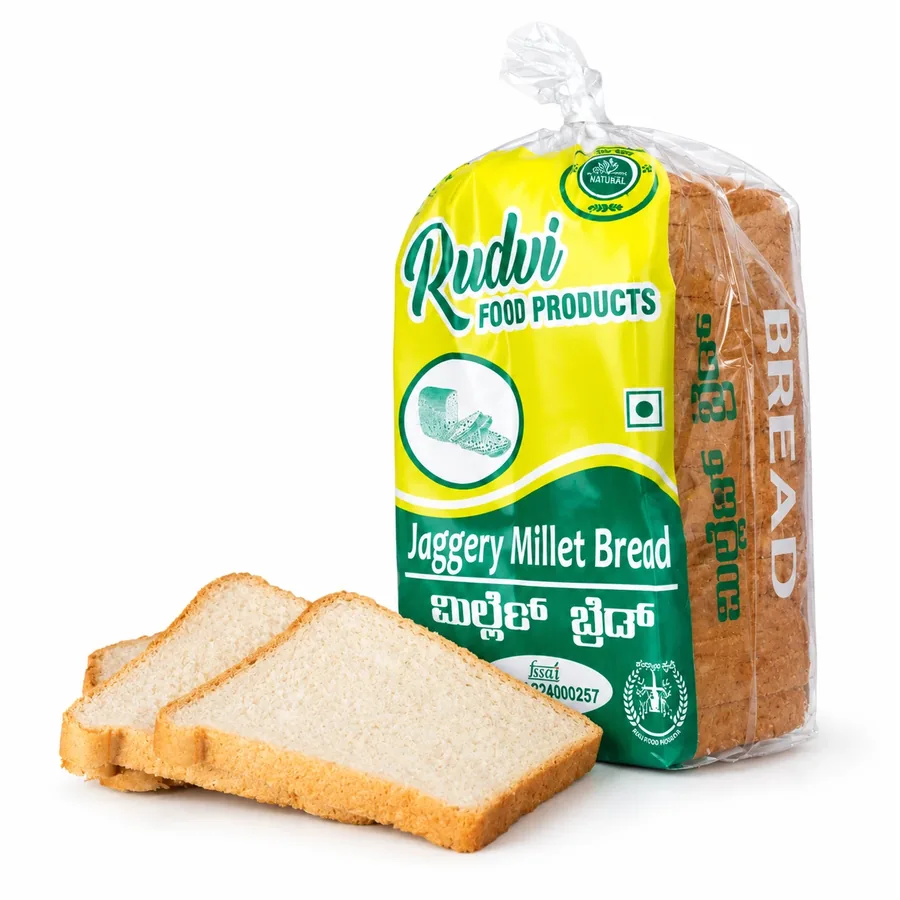 Rudvi Jaggery Millet Bread pack, side view