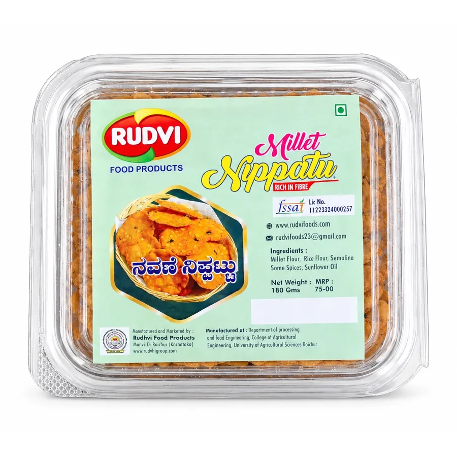 Rudvi Millet Nippattu box, front label
