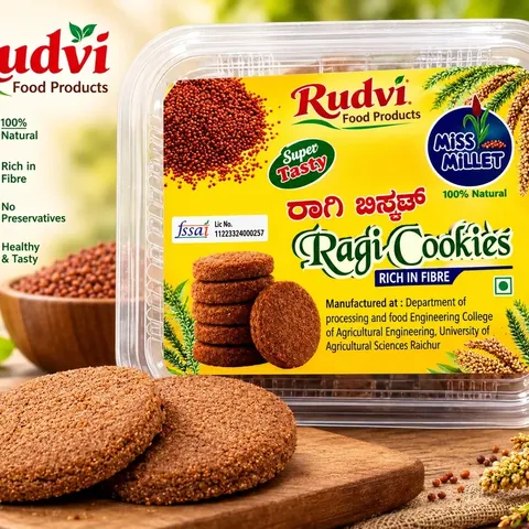 Rudvi Ragi Cookies box with millet cookies